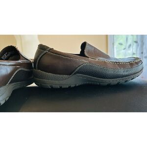 GH Bass & Co Brown Leather Kids Slip On Loafers Sz 6m Dress or Casual